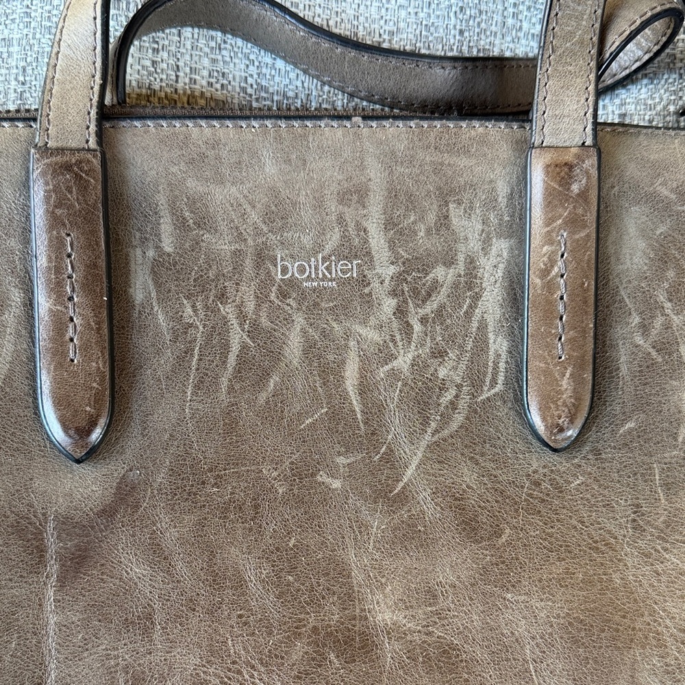 As Is Botkier Distressed Brown Leather Tote